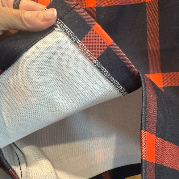 Plaid Pencil Skirt - Black and Orange - Picture 5 of 7